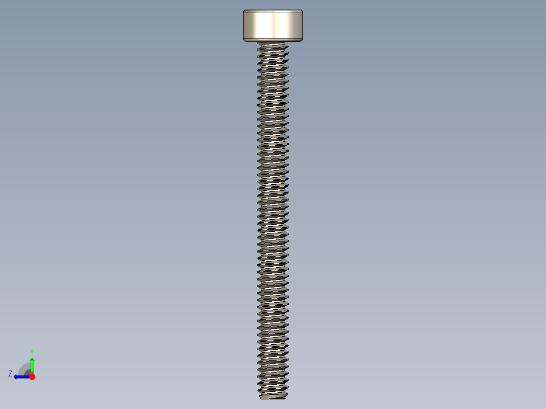 Screw_DIN_912_M1.6x18F_A2.STEP公制内六角螺钉右视图