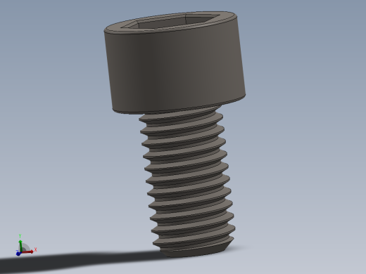 Screw_DIN_912_M10x18F_A2.SLDPRT公制内六角螺钉