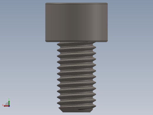 Screw_DIN_912_M10x18F_A2.SLDPRT公制内六角螺钉后视缩略图