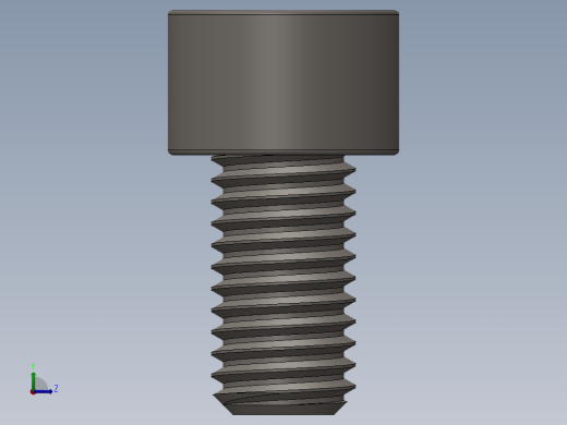 Screw_DIN_912_M10x18F_A2.SLDPRT公制内六角螺钉左视缩略图