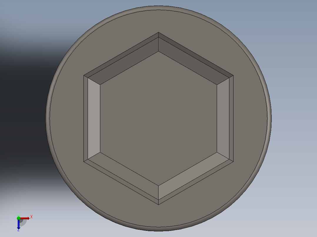 Screw_DIN_912_M10x18F_A2.SLDPRT公制内六角螺钉俯视图