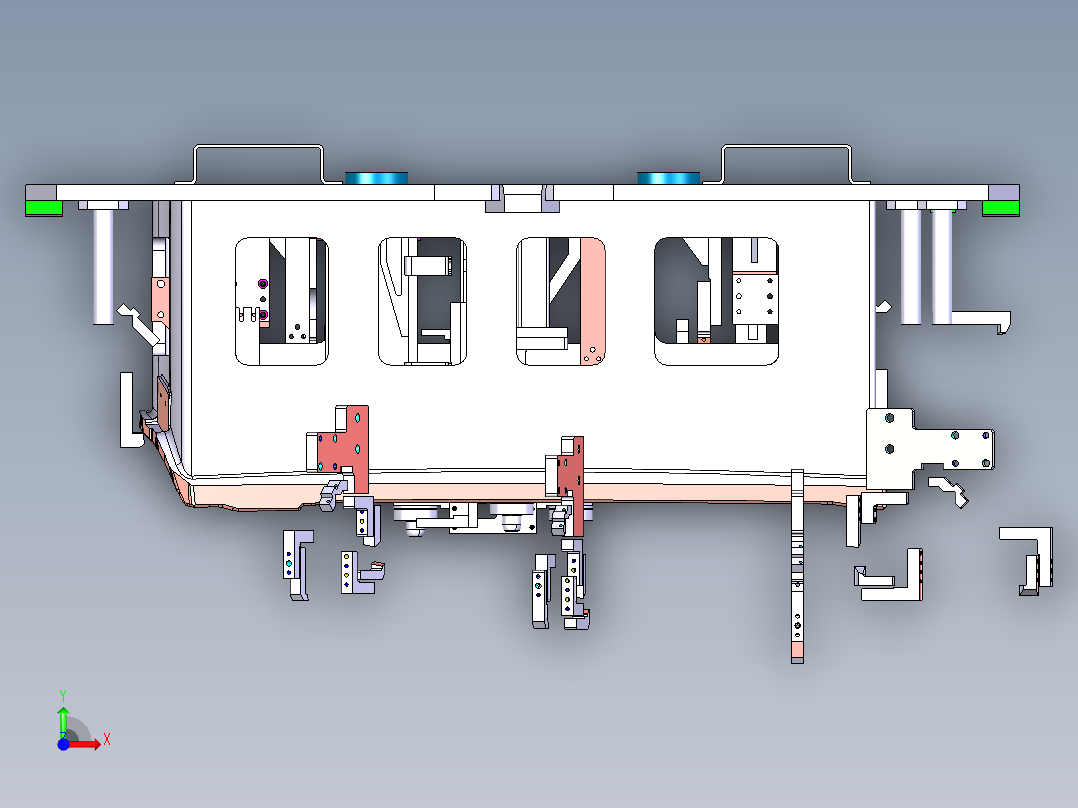 车门框架夹具设计前视图