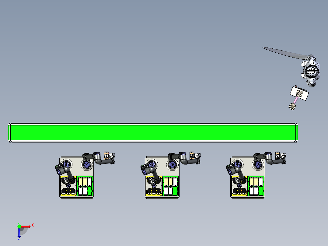 复合AGV的作业岗位俯视图
