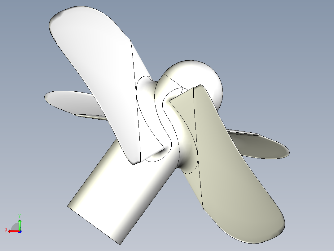 螺旋桨(18)后视图