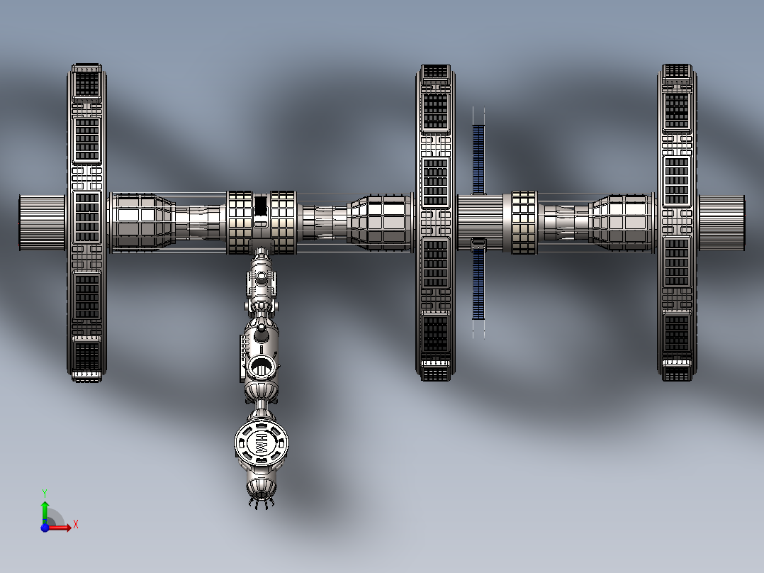 卫星、空间站(48)前视图