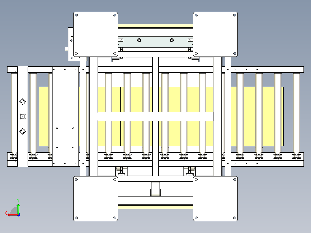 重载升降机后视图