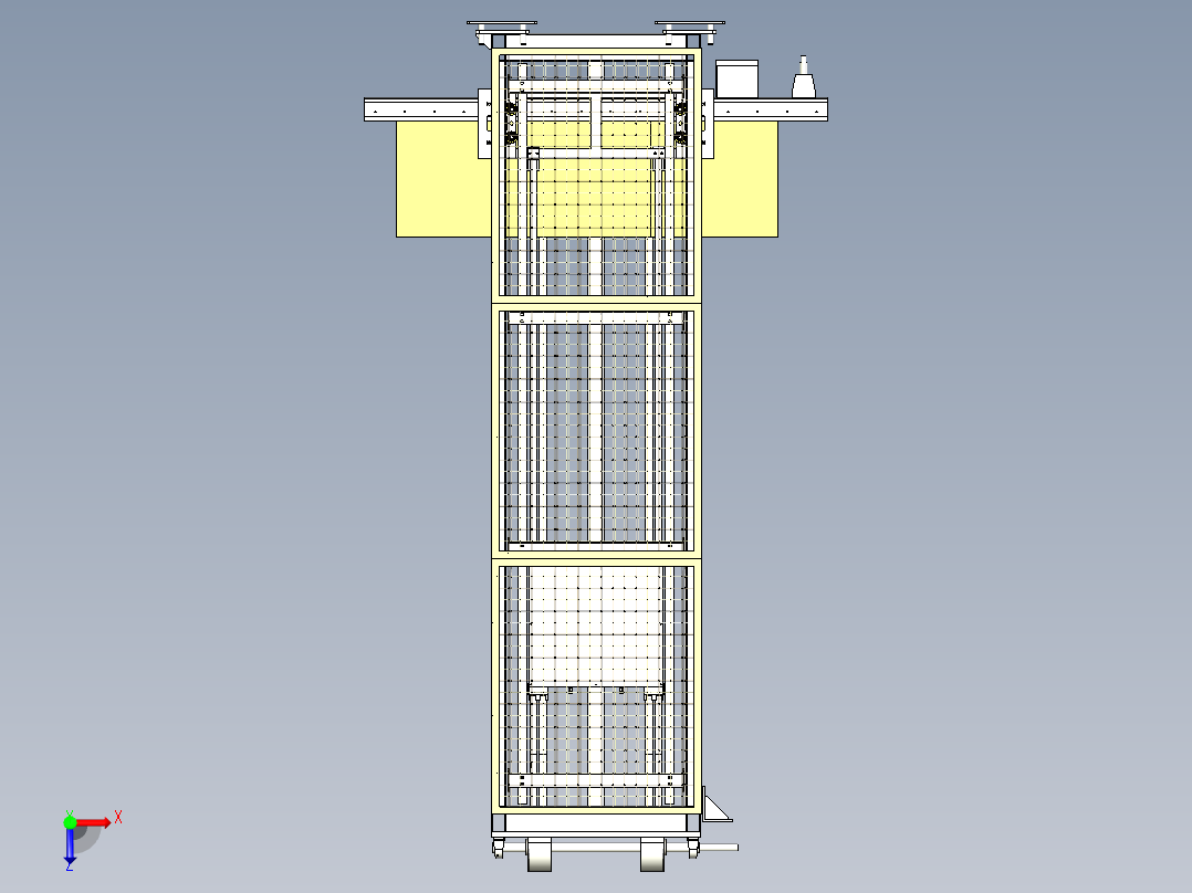 重载升降机俯视图