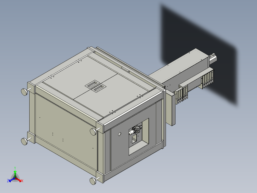 打孔机正等轴测图