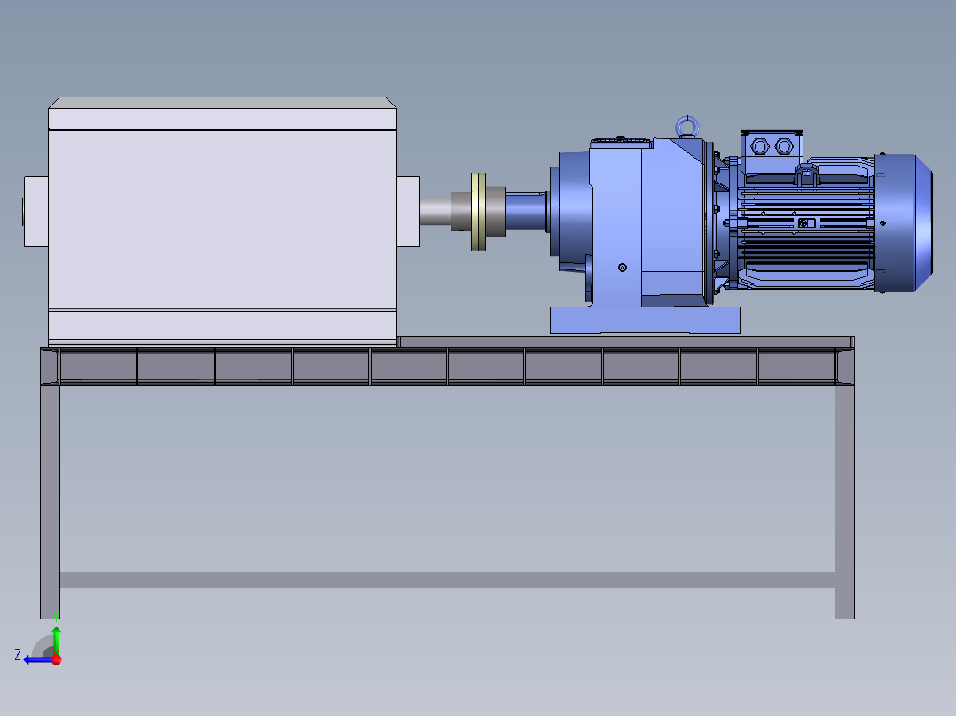 破碎机、切碎屑机右视图