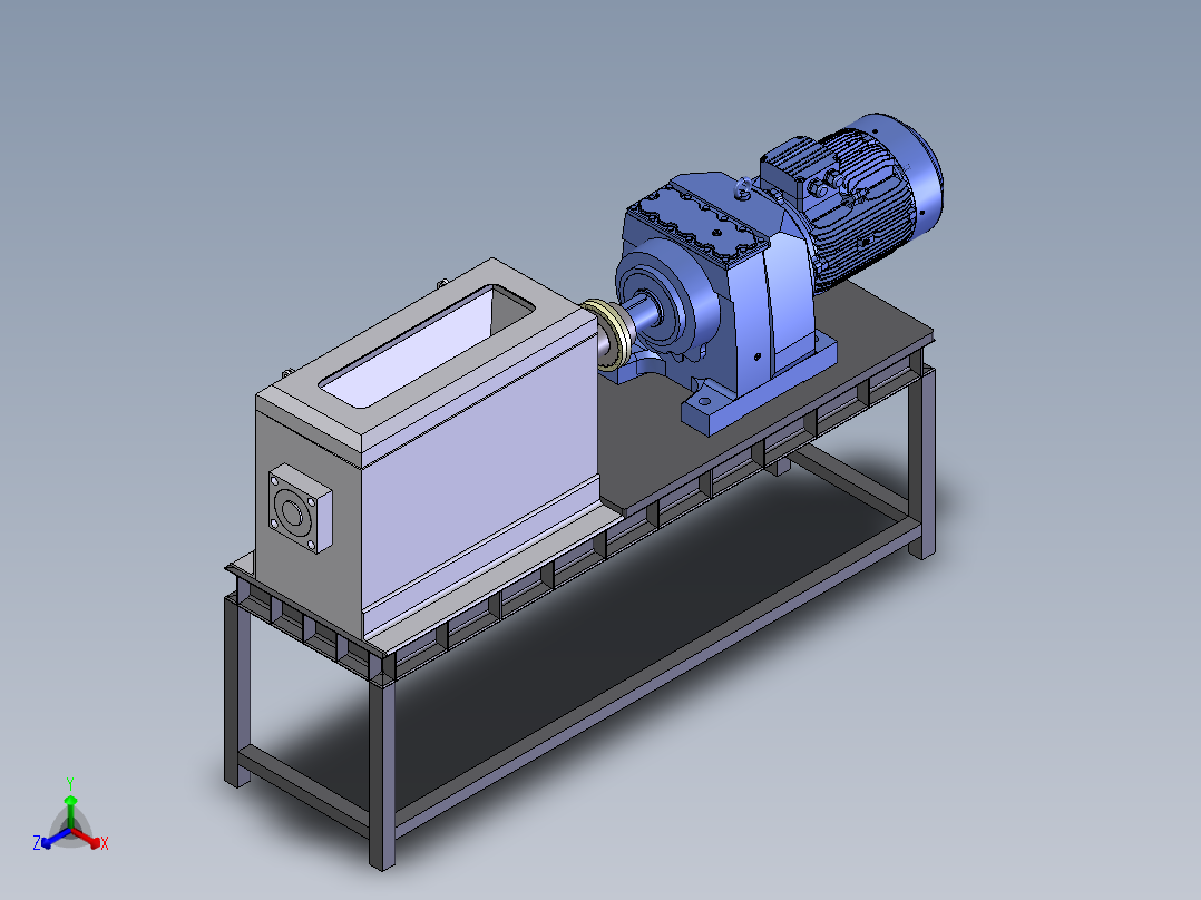 破碎机、切碎屑机正等轴测图