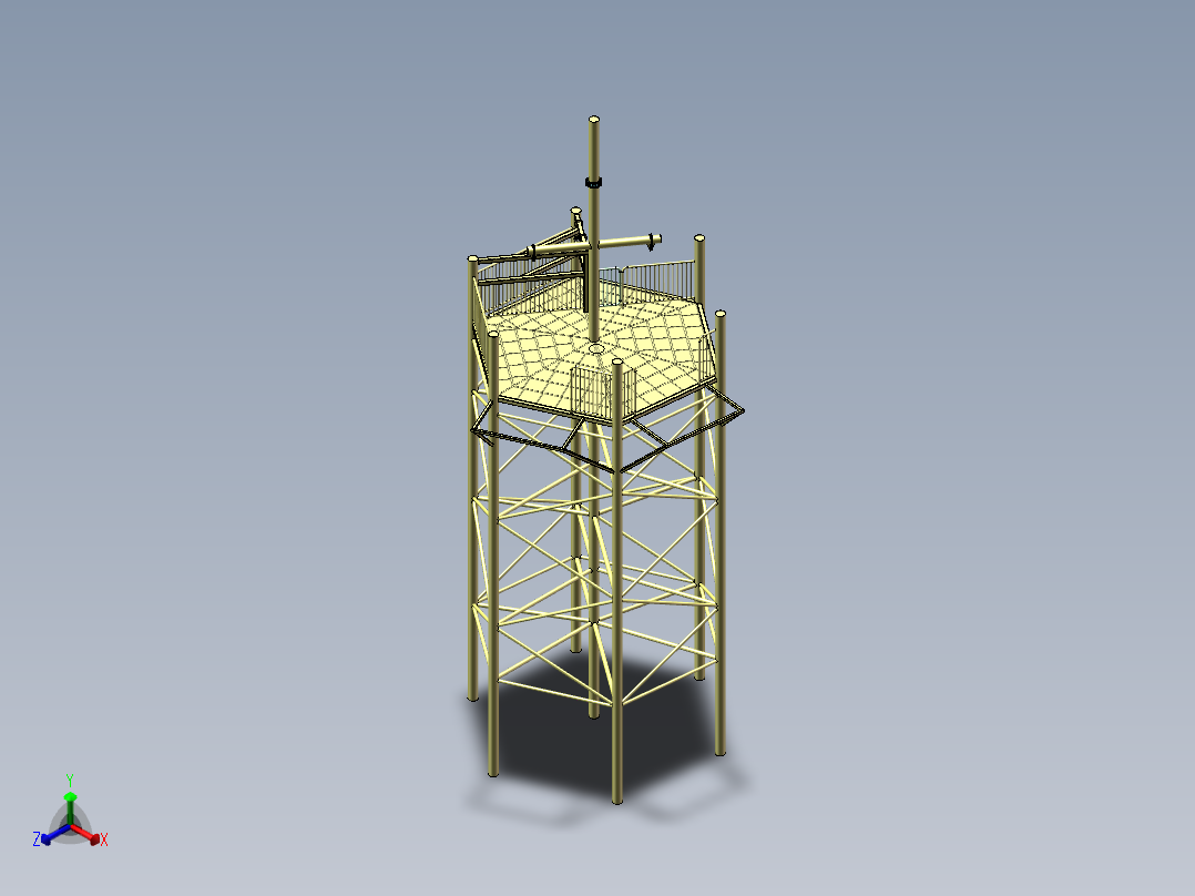 站台卷扬机   sw18正等轴测图