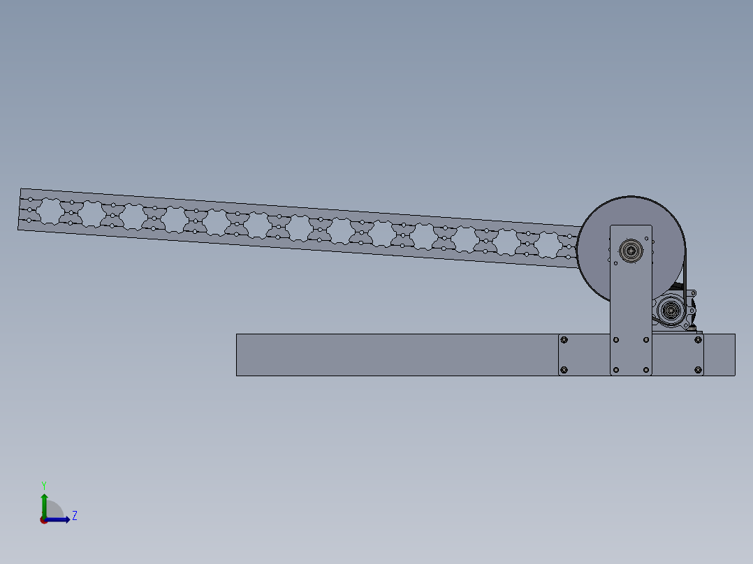 2025 示例臂的 FRC 2342 CAD 库左视图