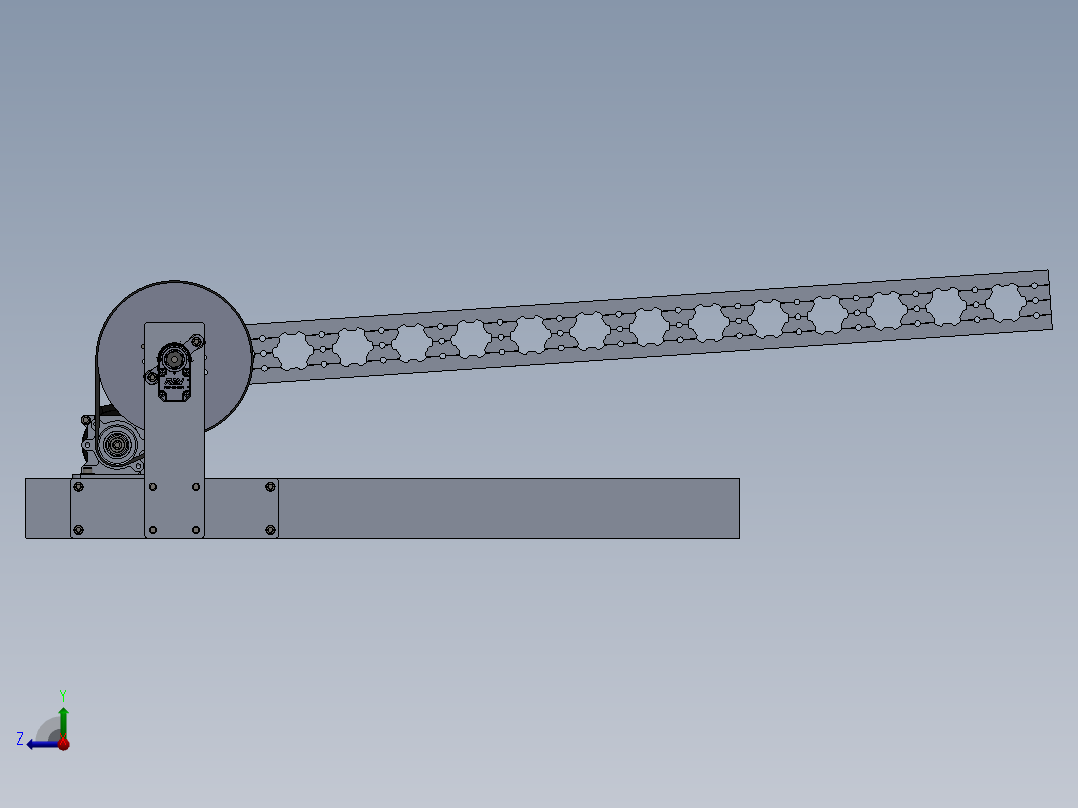 2025 示例臂的 FRC 2342 CAD 库右视图