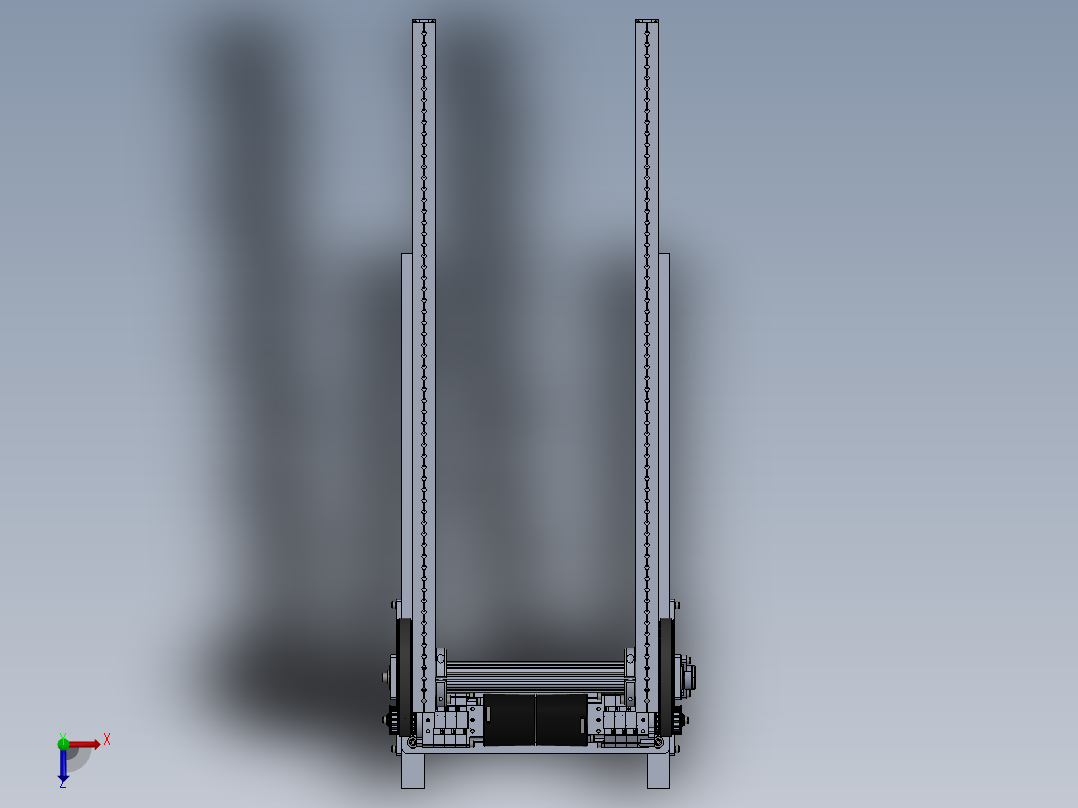 2025 示例臂的 FRC 2342 CAD 库俯视图