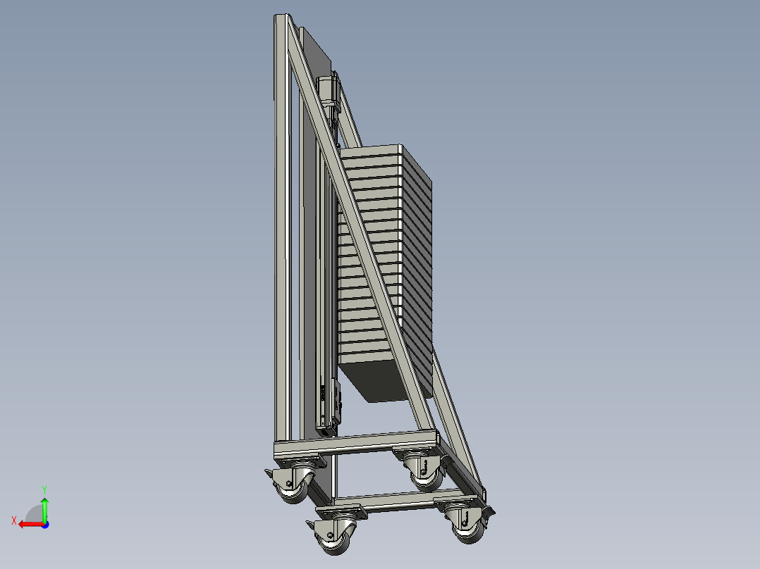 堆叠机构后视图