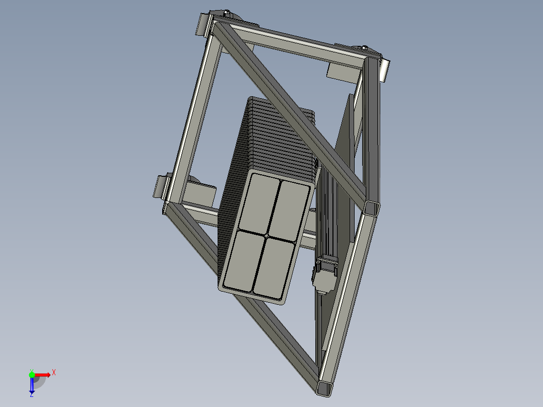 堆叠机构俯视图