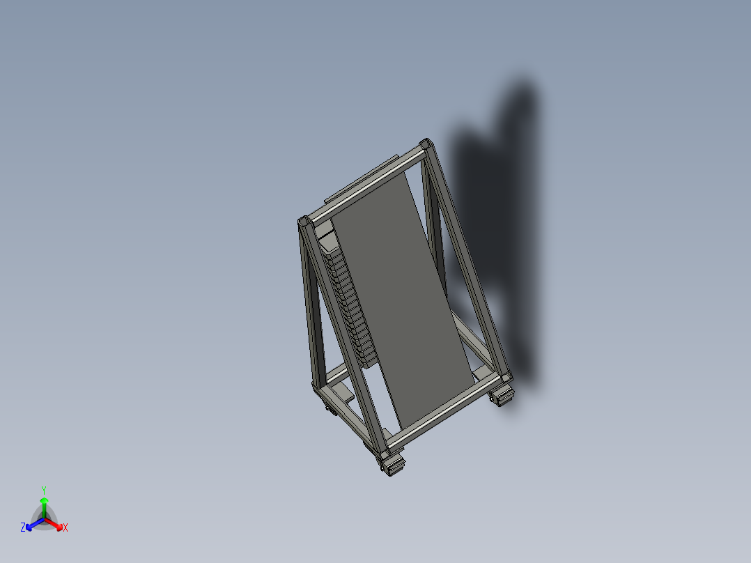 堆叠机构正等轴测图