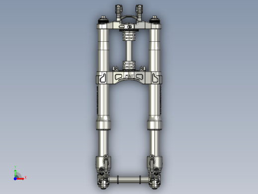 山地车自行车铝合金可锁死避震前叉减震器前视缩略图