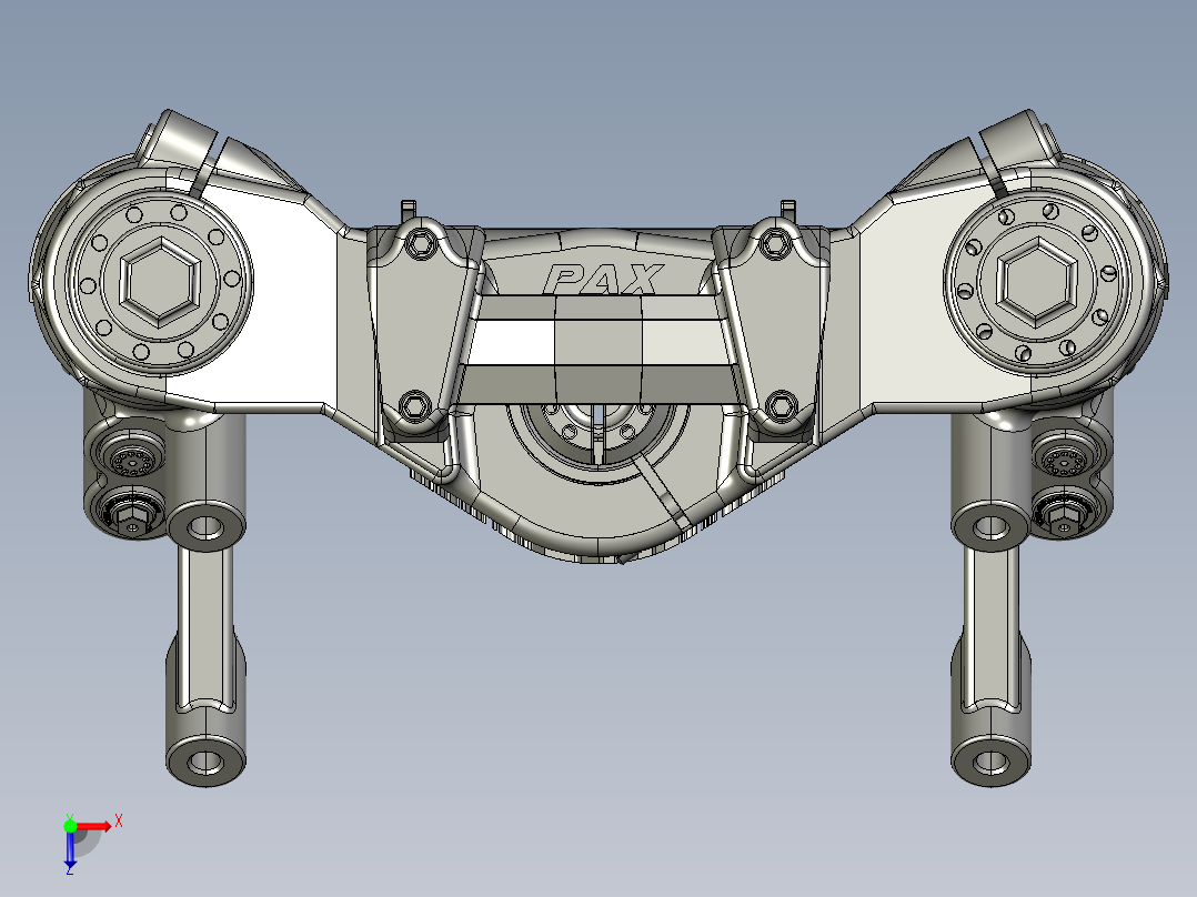 山地车自行车铝合金可锁死避震前叉减震器俯视图