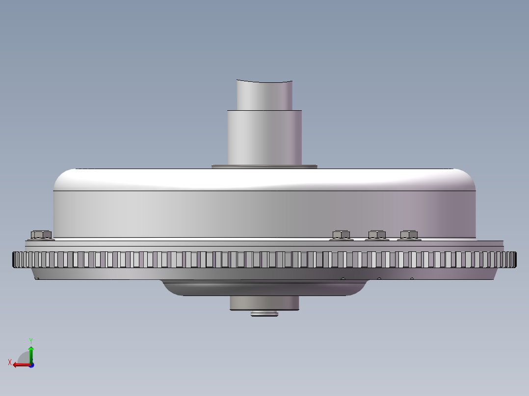 一汽丰田柯斯达离合器设计【含SW三维图】后视图