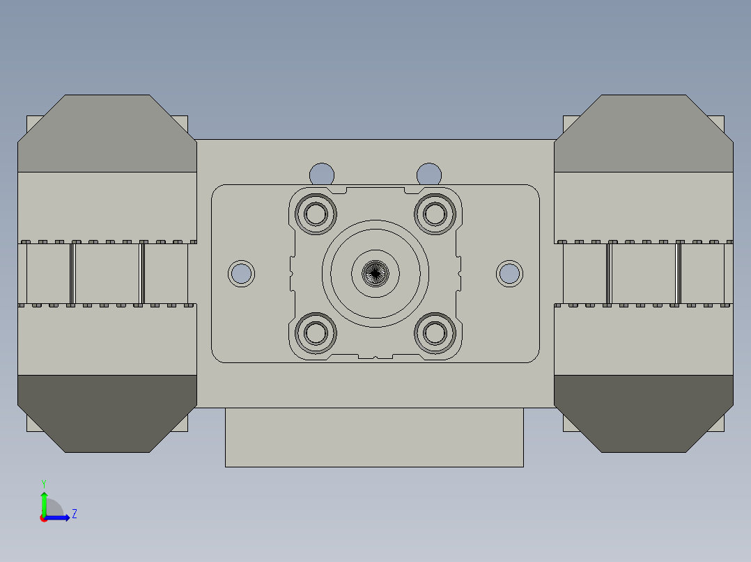 梳齿取手装配左视图