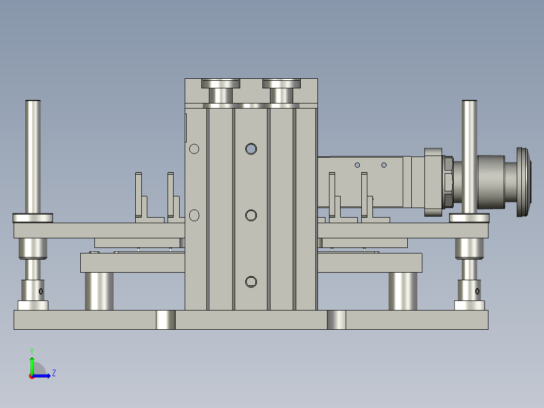 光伏电池探针排组件左视图