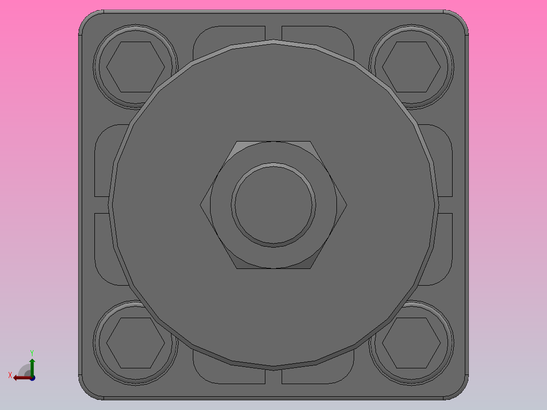 行程可调气缸（QC95系列）[QC95-B-32-200-XC8]后视图