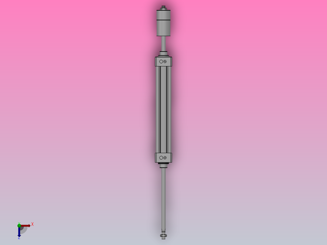 行程可调气缸（QC95系列）[QC95-B-32-200-XC8]俯视图