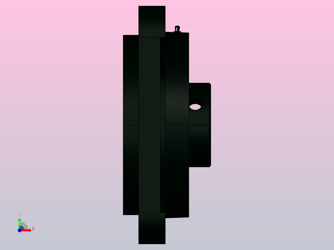 JB╱T 5303-2002[带凸台方形座顶丝外球面球轴承[UCFS型]UCFS308]前视图