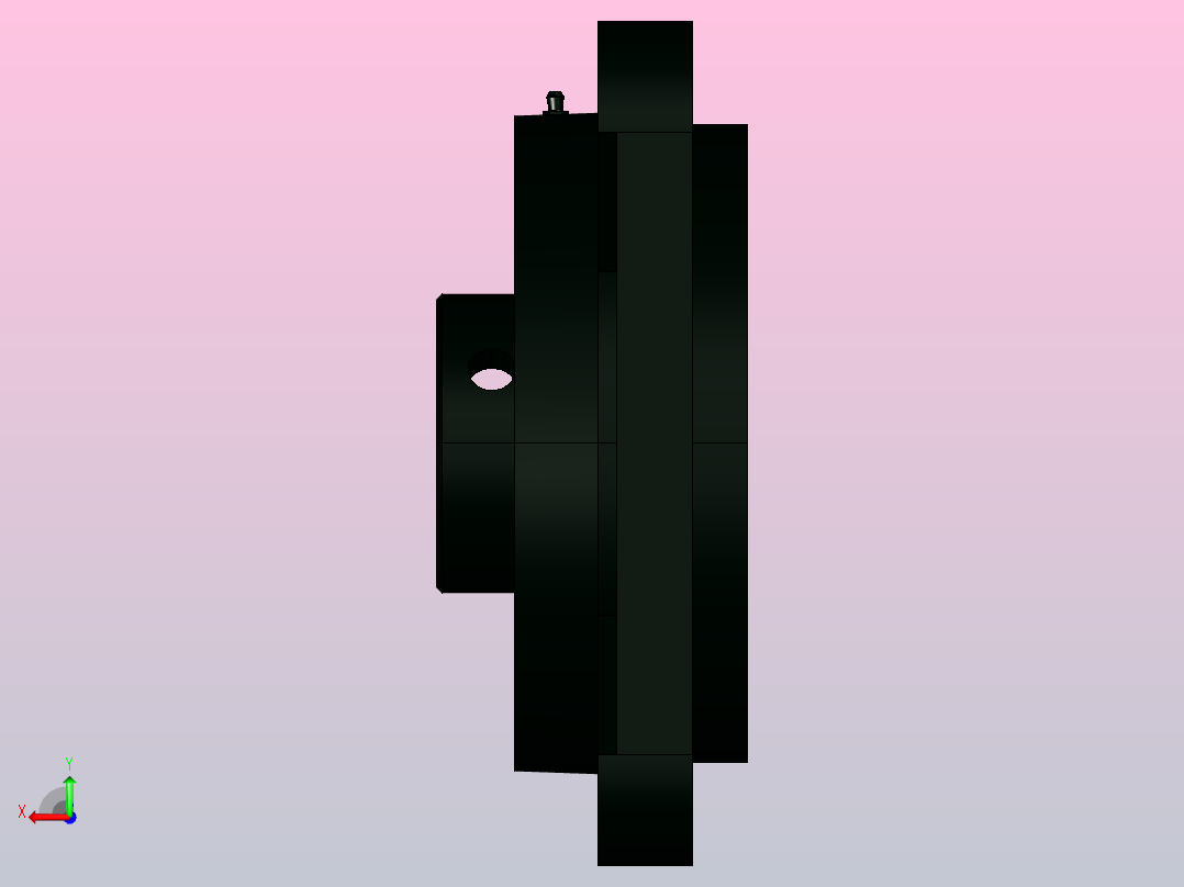 JB╱T 5303-2002[带凸台方形座顶丝外球面球轴承[UCFS型]UCFS308]后视图