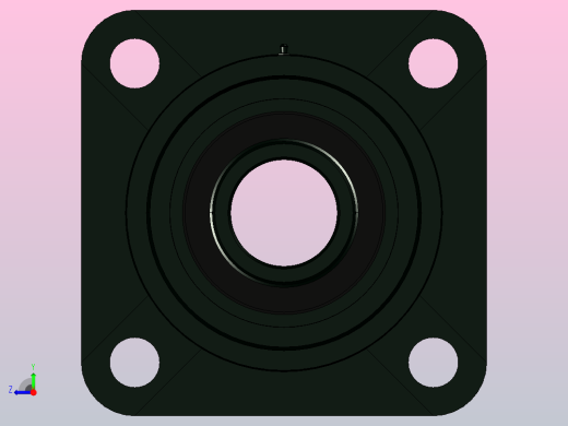 JB╱T 5303-2002[带凸台方形座顶丝外球面球轴承[UCFS型]UCFS308]右视缩略图