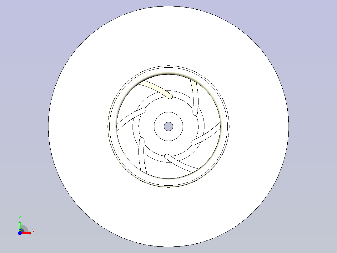 复古系列泵叶轮前视图