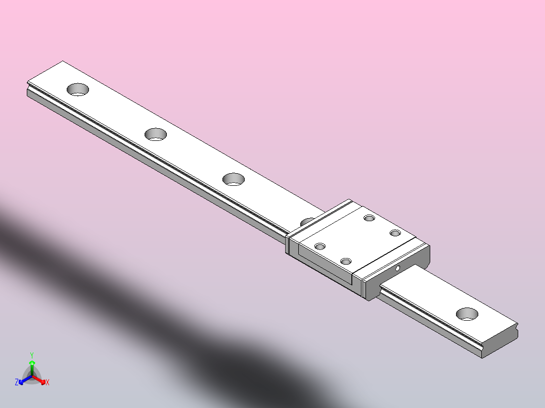 直线导轨滑块-MGW7C2R175Z0C正等轴测图