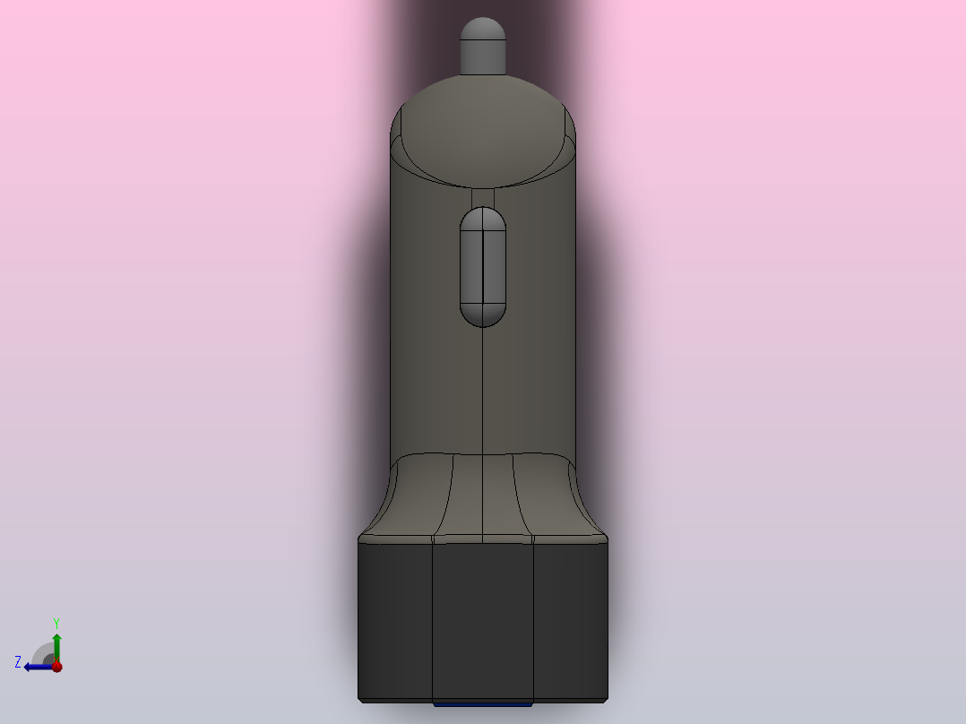 USB 车载充电器右视图