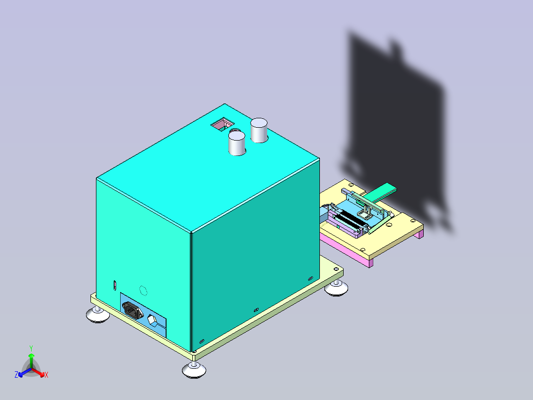 立式剥皮机3D图纸主视图
