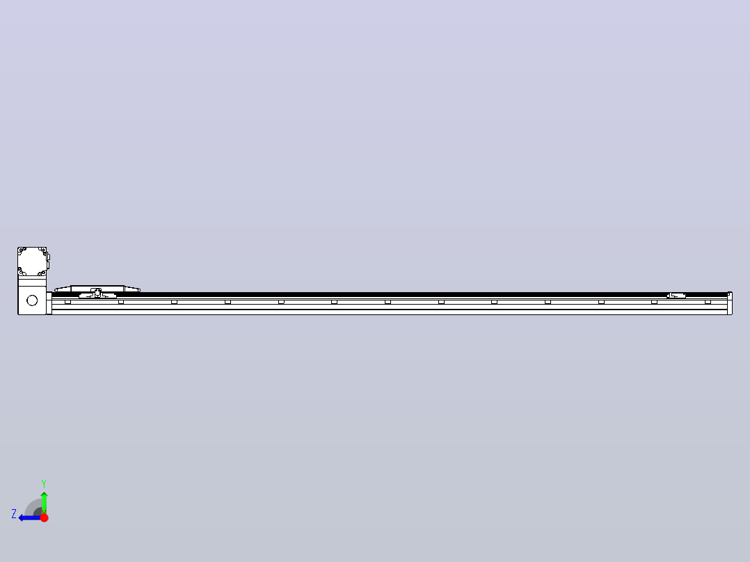 机器人皮带驱动直线轴TPA-GCB-150-P80-L1600-LU-M75-N3右视图