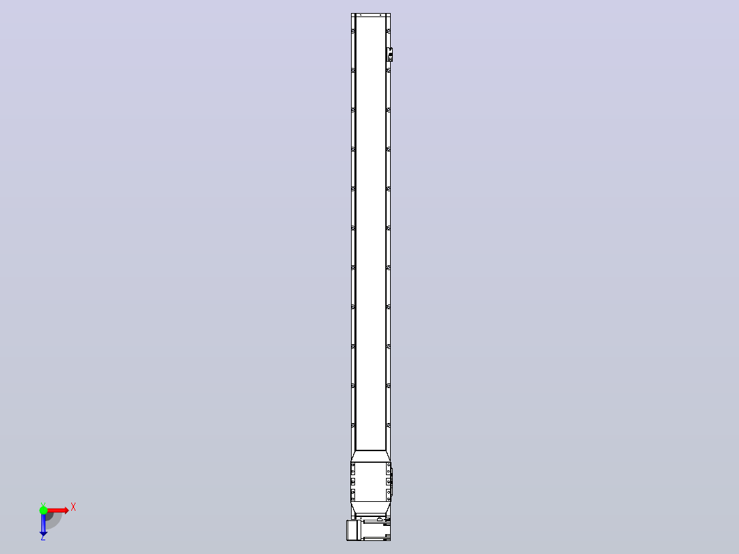 机器人皮带驱动直线轴TPA-GCB-150-P80-L1600-LU-M75-N3俯视图
