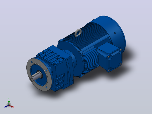 RF37法兰轴伸式安装斜齿轮减速机RF37-Y1.1-4P-90S-M1-0°-Φ160