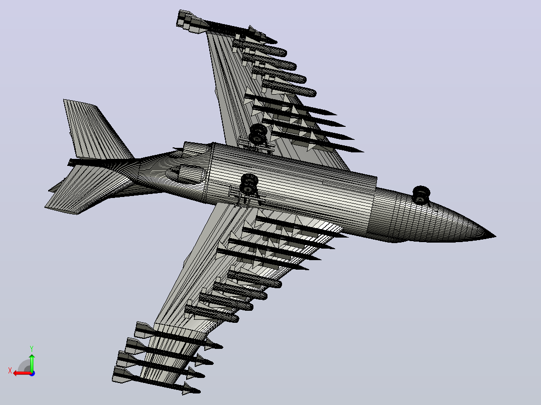 DATC D-1 Firehawk飞机后视图