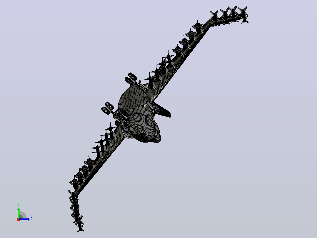 DATC D-1 Firehawk飞机左视图