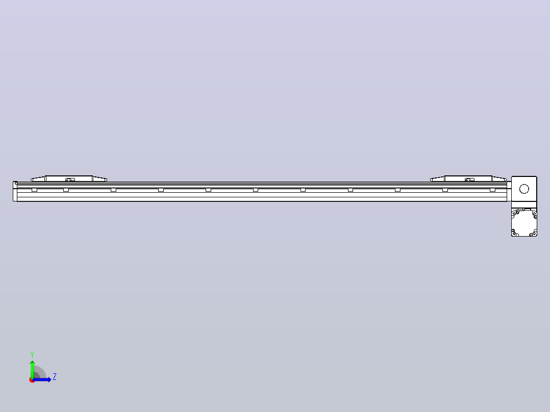 皮带直线轴双滑块型TPA-GCBS-150-P80-L500-RP-M75-N3左视图