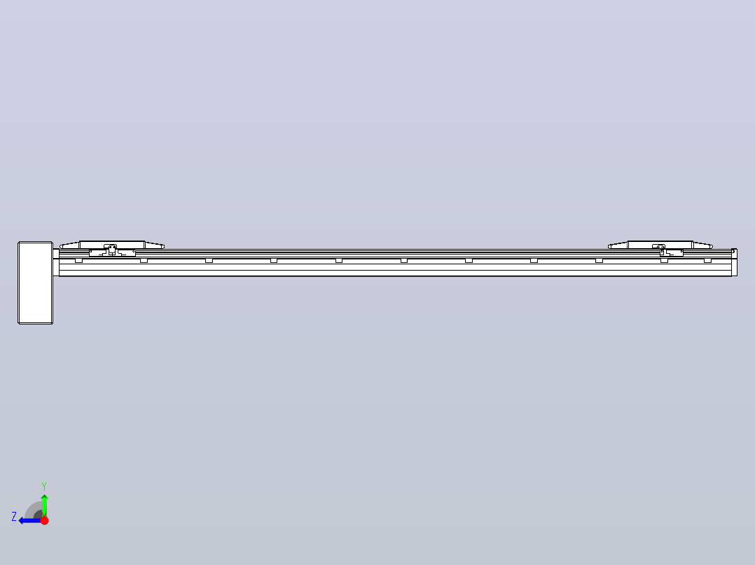 皮带直线轴双滑块型TPA-GCBS-150-P80-L500-RP-M75-N3右视图