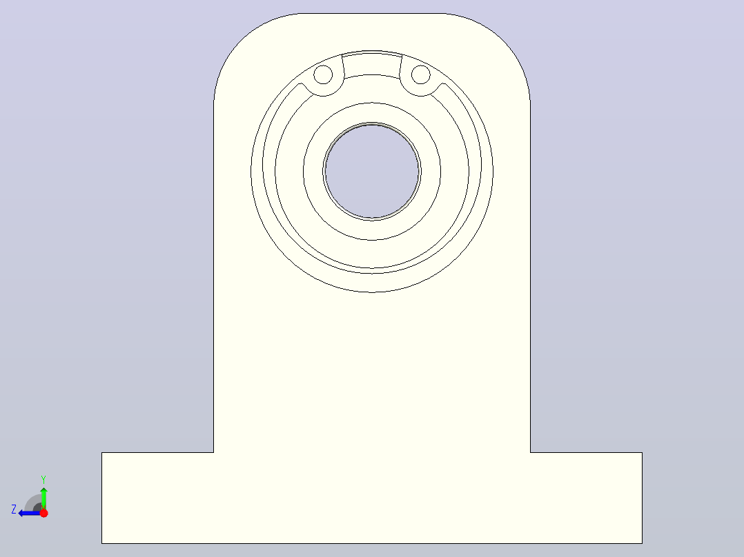 BZJ01-6000ZZ-h40单轴承T型带座轴承右视图