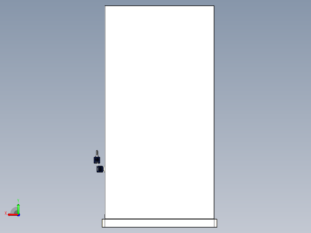 15kv浪涌机柜，50格病历夹，手动档案密集架 02后视图