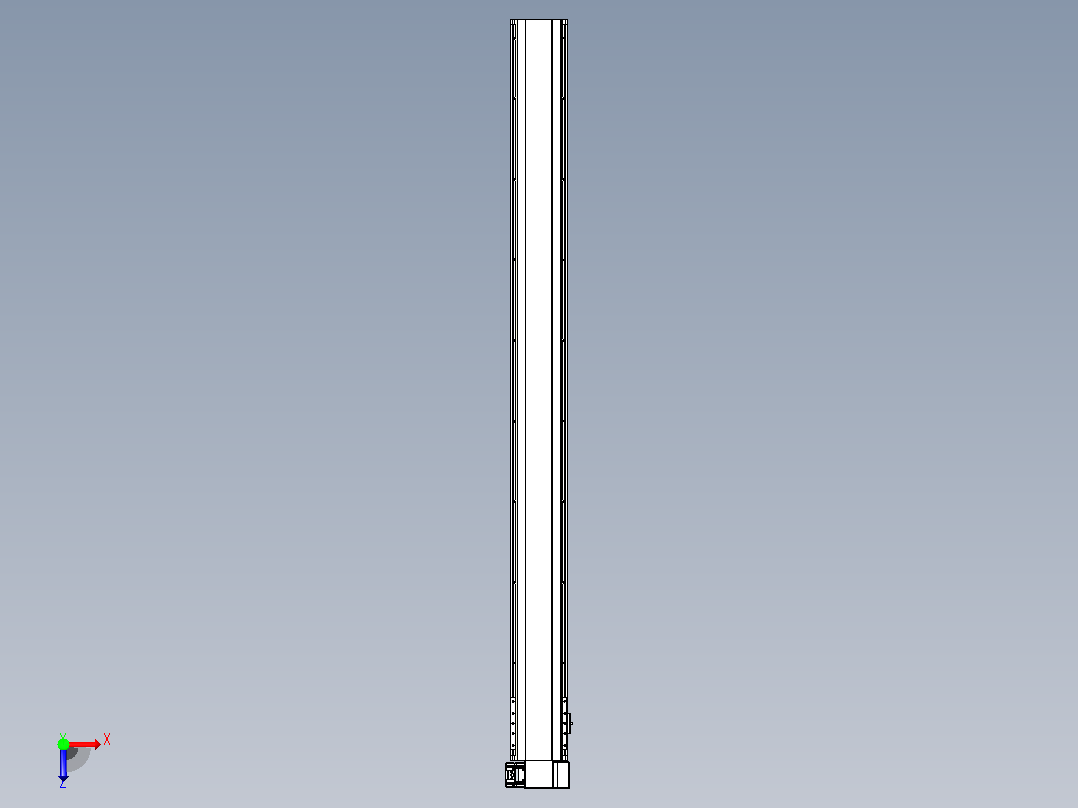 皮带直线轴半封闭可选导轨TPA-HNB-140D-120-L1600-RP-C-P40-N3俯视图