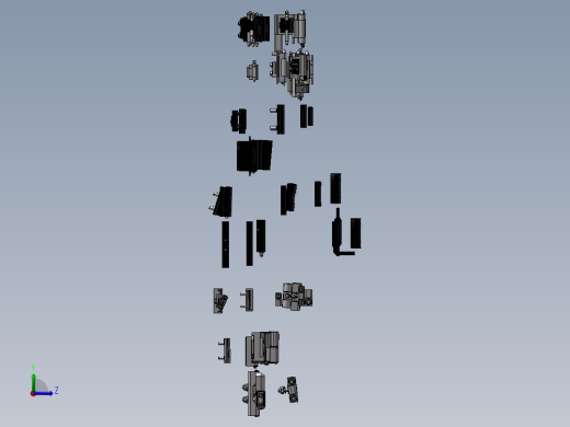 铰链（合页）模型设计 3D图 机械设备设计素材3D模型素材左视缩略图