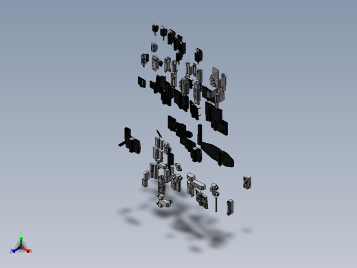 铰链（合页）模型设计 3D图 机械设备设计素材3D模型素材正等轴测缩略图