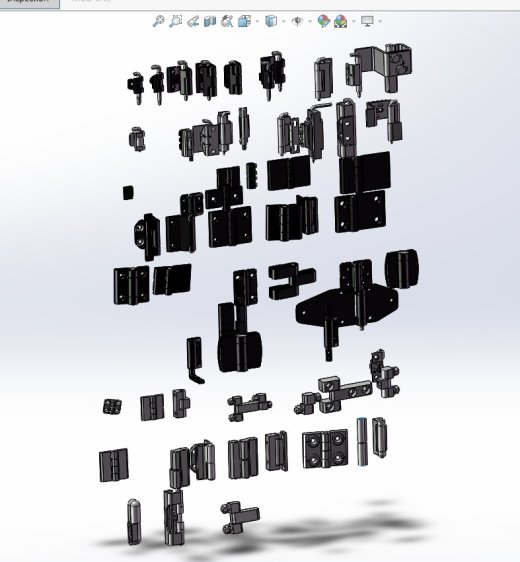 铰链（合页）模型设计 3D图 机械设备设计素材3D模型素材缩略图