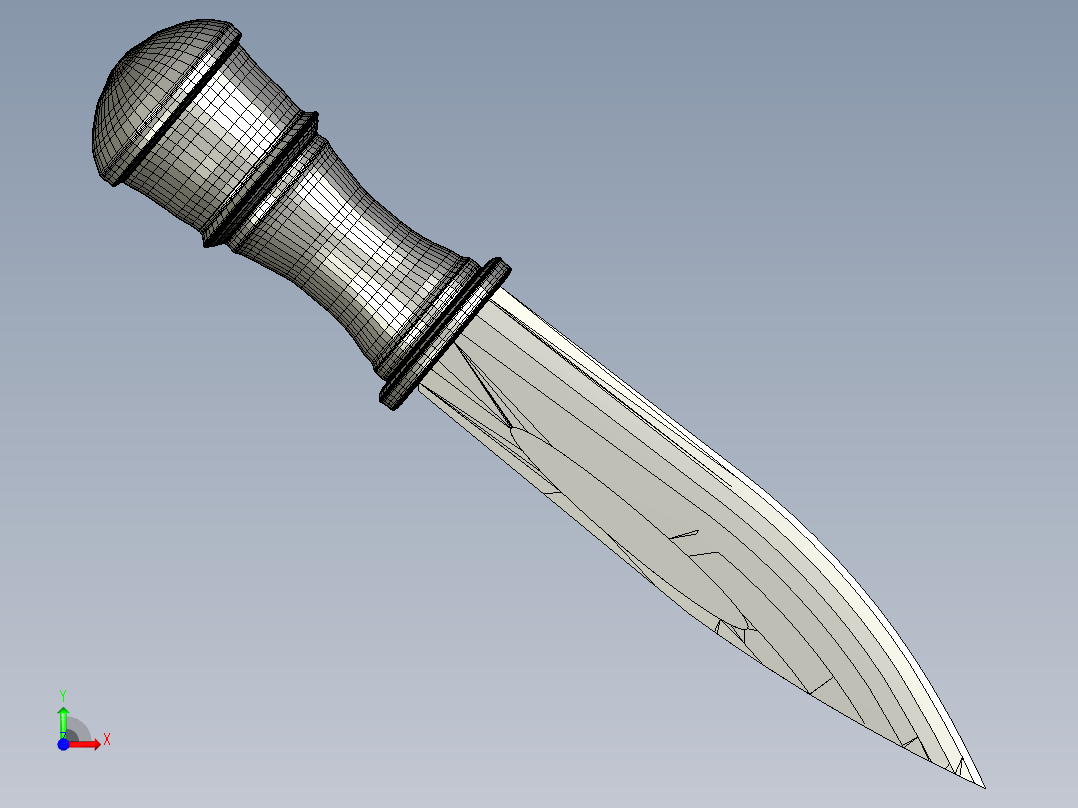 康巴藏刀前视图