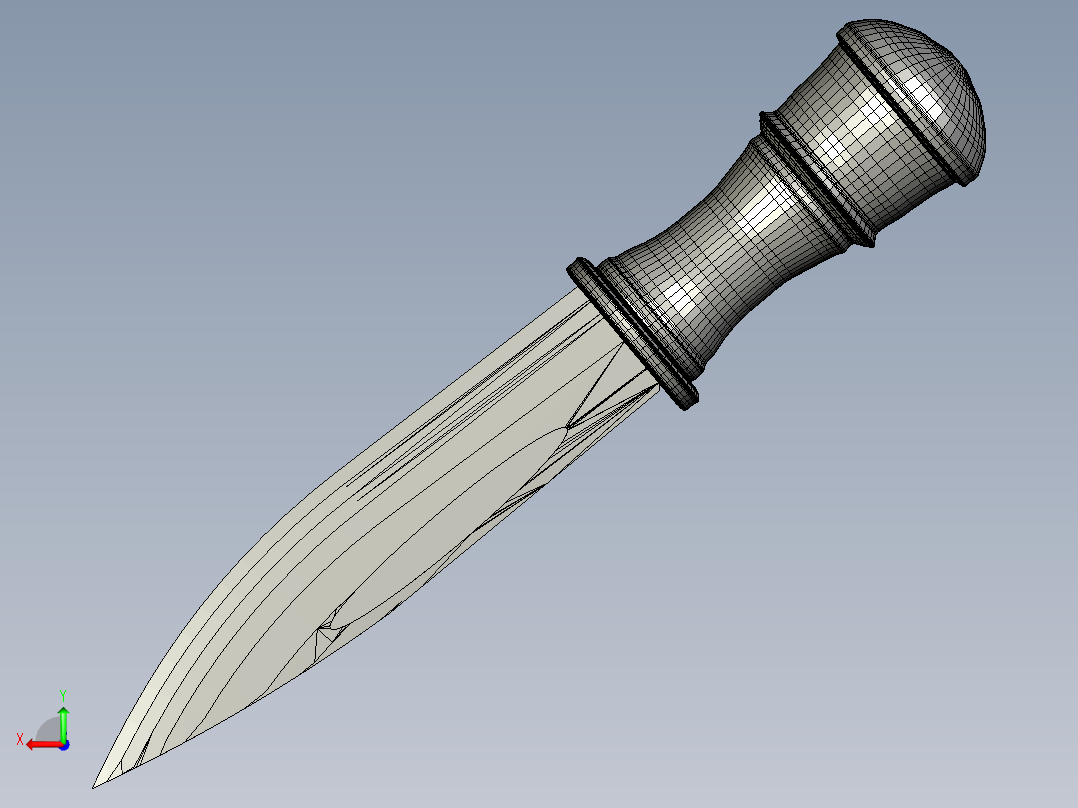 康巴藏刀后视图